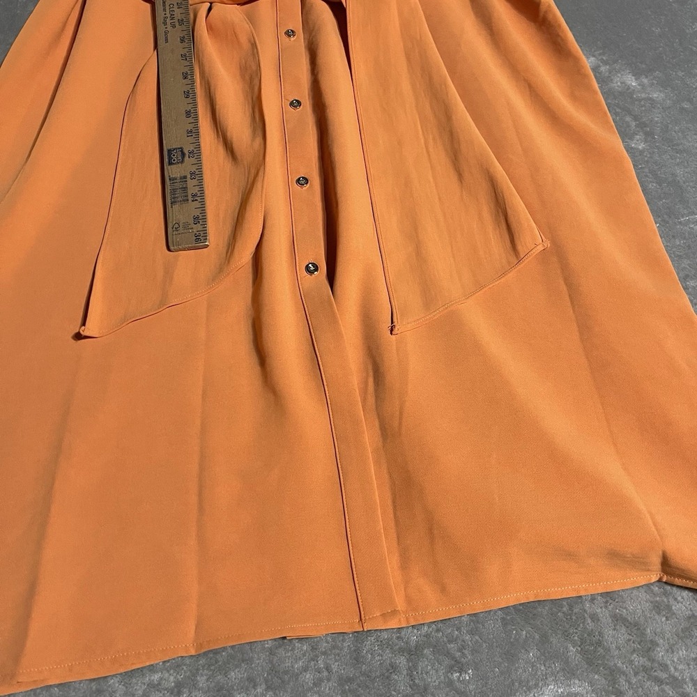 Worthington Dress‎  Womens 2X Orange Button Up Tie Waist Beach Boho Coastal - Picture 4 of 7